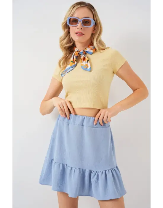 Ayrobin Mini Etek 8054 - Mavi