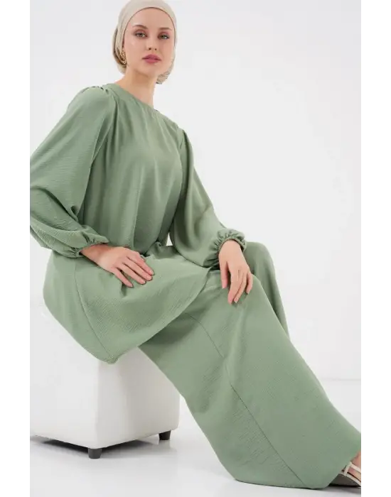 Ayrobin Tunik Pantolon Alt Üst Takım 6712 - Çağla