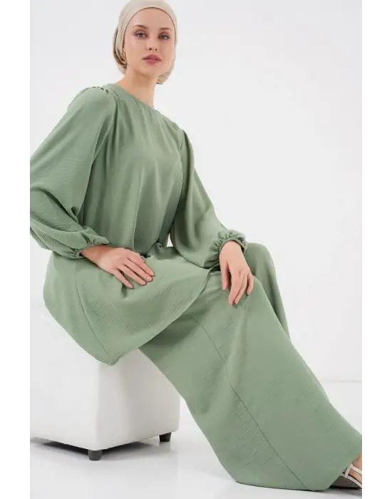 Ayrobin Tunik Pantolon Alt Üst Takım 6712 - Çağla