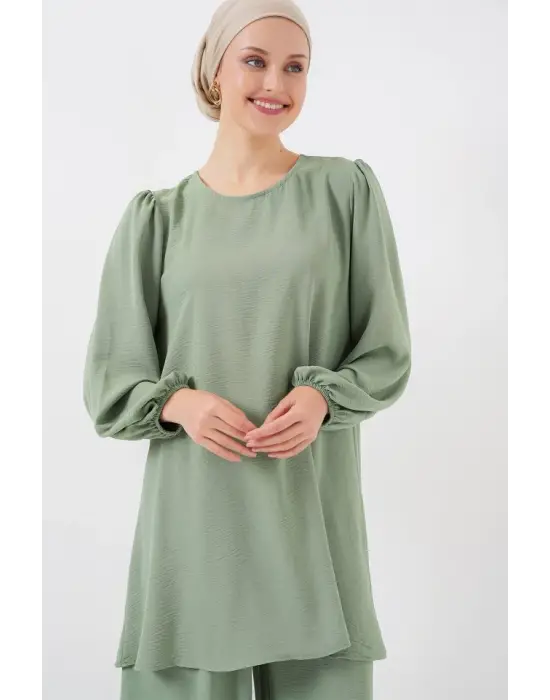 Ayrobin Tunik Pantolon Alt Üst Takım 6712 - Çağla