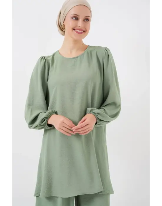 Ayrobin Tunik Pantolon Alt Üst Takım 6712 - Çağla