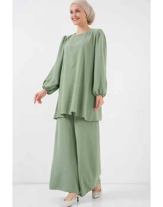 Ayrobin Tunik Pantolon Alt Üst Takım 6712 - Çağla