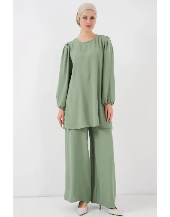 Ayrobin Tunik Pantolon Alt Üst Takım 6712 - Çağla