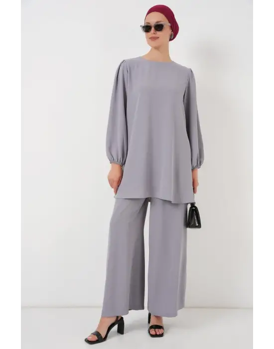 Ayrobin Tunik Pantolon Alt Üst Takım 6712 - Gri