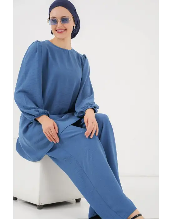 Ayrobin Tunik Pantolon Alt Üst Takım 6712 - İndigo