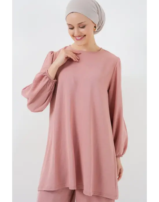 Ayrobin Tunik Pantolon Alt Üst Takım 6712 - Somon