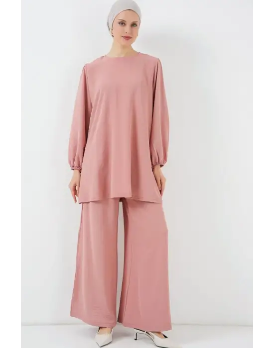 Ayrobin Tunik Pantolon Alt Üst Takım 6712 - Somon