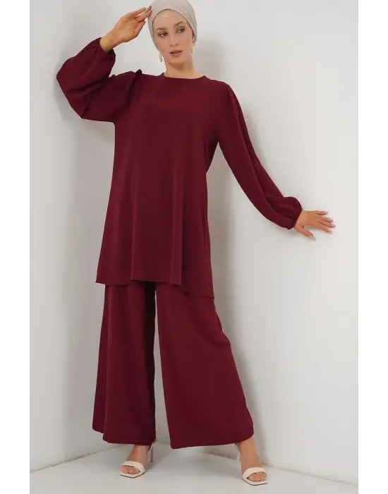 Ayrobin Tunik Pantolon Alt Üst Takım 6712 - Y.Bordo