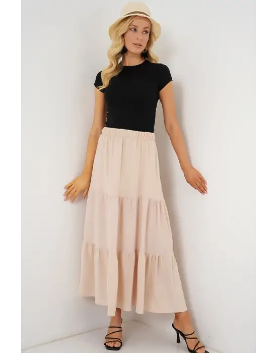 Ayrobin Uzun Etek   - Bej