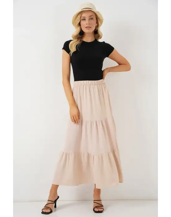 Ayrobin Uzun Etek   - Bej