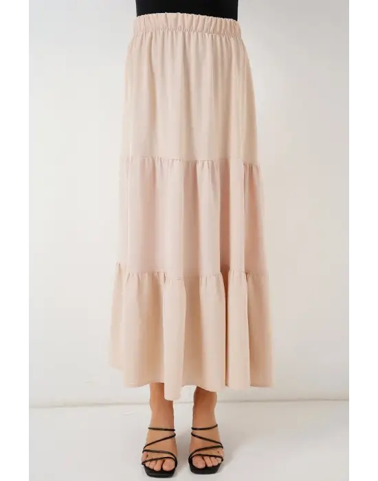 Ayrobin Uzun Etek 8048 - Bej