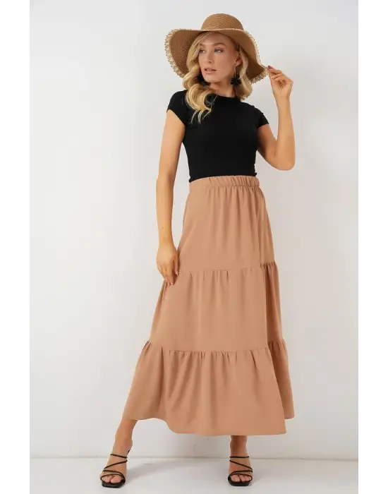 Ayrobin Uzun Etek 8048 - Bisküvi