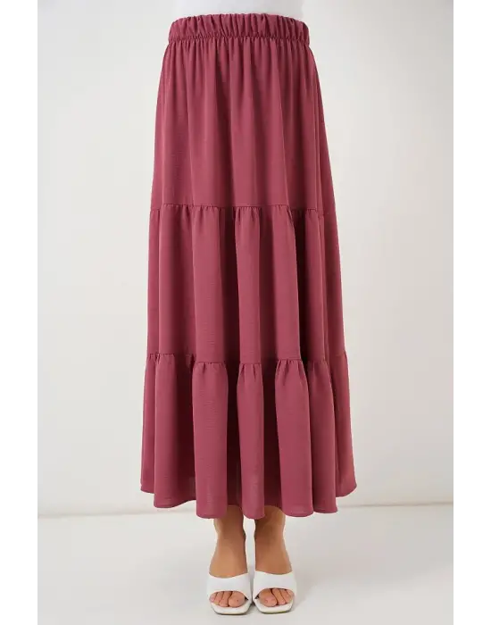 Ayrobin Uzun Etek 8048 - Gül Kurusu