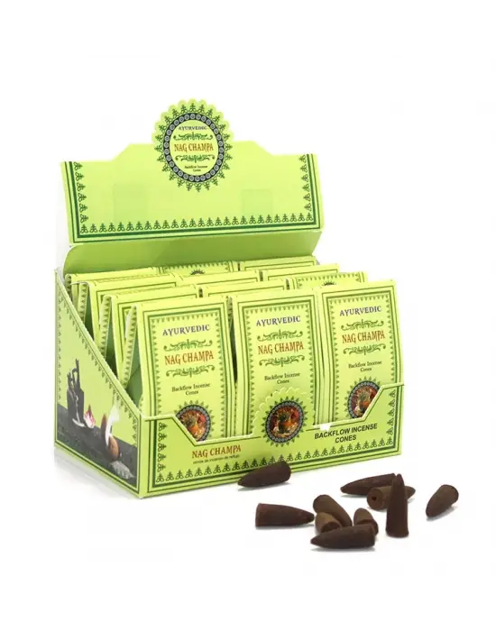 Ayurvedic Konik (geri Akış) Tütsü Nag Champa Aromalı