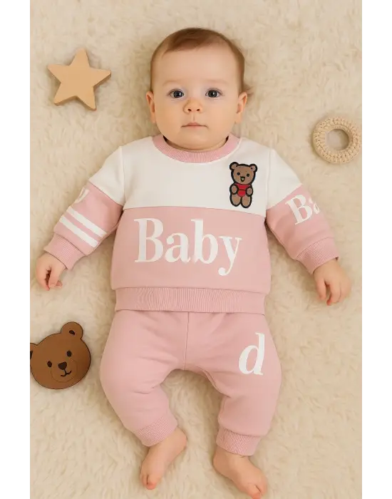 Baby Desenli 2li % 100 Pamuk Kız Bebek Takımı