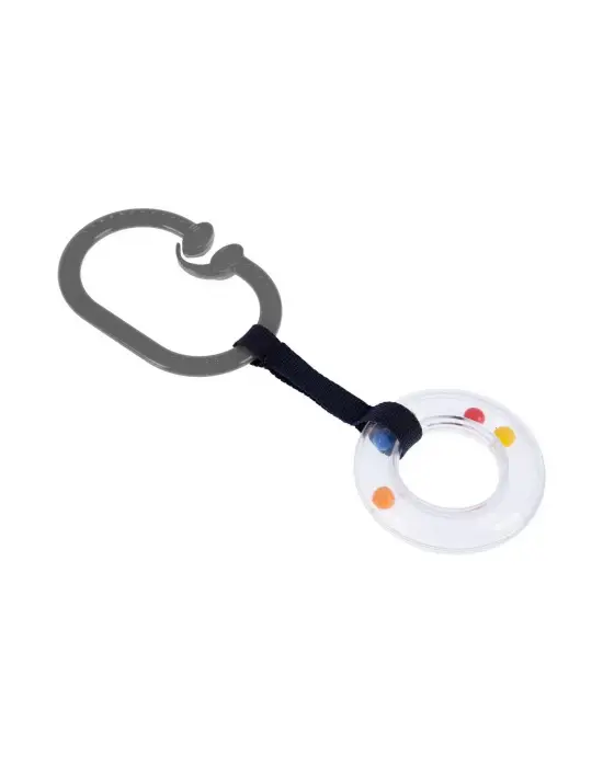 Omarı Çıngıraklı Gri Puset Halkası BabyJem