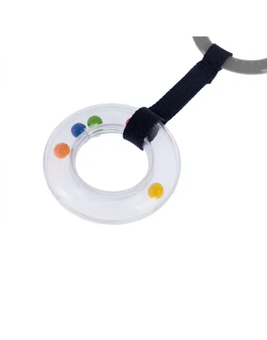 Omarı Çıngıraklı Gri Puset Halkası BabyJem