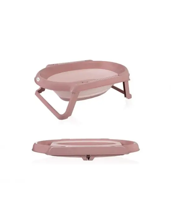 Omarı Katlanabilir 5Li Küvet Seti - Somon Renkli