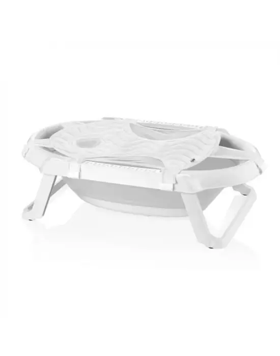 Omarı Katlanabilir ve Pratik Bebek Küvet Havlu Filesi Gri