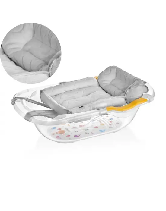 BabyJem Köpüklü Bebek Banyo Küvet Filesi 164 Gri