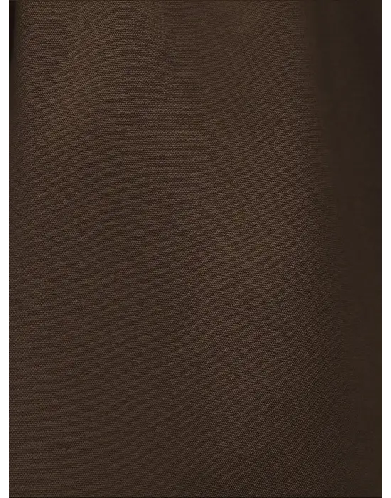 Bağcık Detaylı Bol Paça Beli Lastikli Keten Pantolon -Kahve