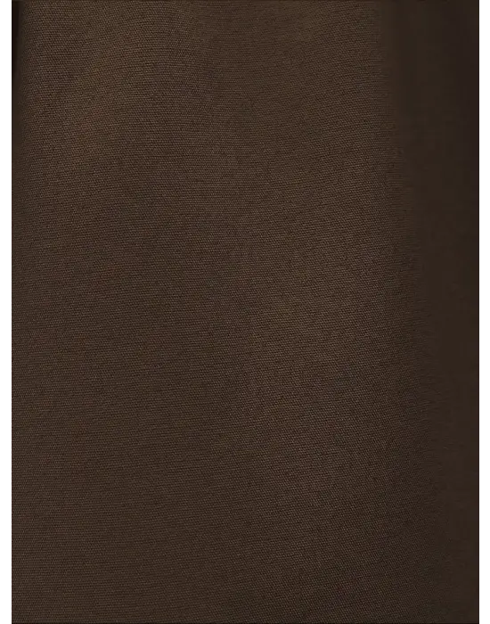 Omarı Keten Pantolon Bol Paça Beli Lastikli - Kahve