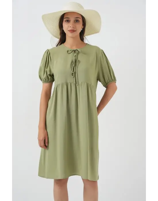 Bağcıklı Midi Elbise 2575 - C. Çağla