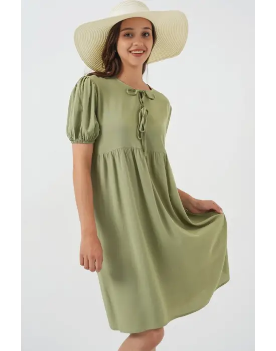 Bağcıklı Midi Elbise 2575 - C. Çağla