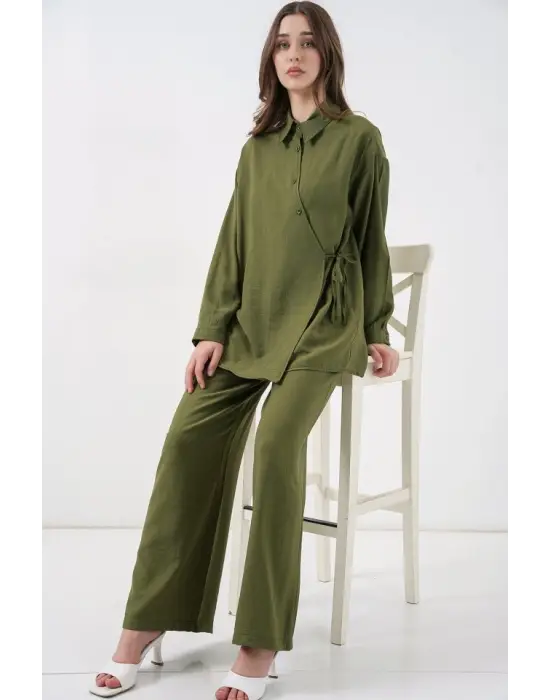 Şık Tunik Pantolon Takım Haki