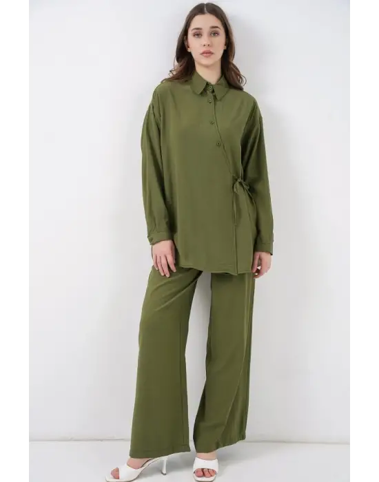 Şık Tunik Pantolon Takım Haki