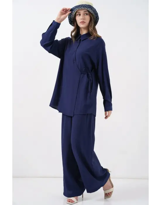 Modern İkili Takım Lacivert Tunik Pantolon