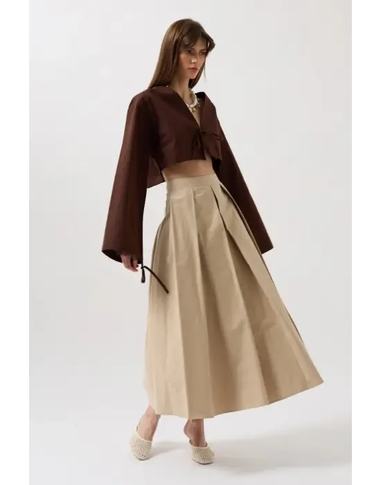 Bağlama Detay Uzun Kol Bluz