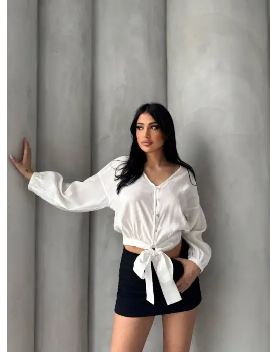 Bağlama Detaylı Gömlek