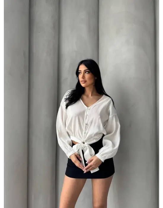 Bağlama Detaylı Gömlek