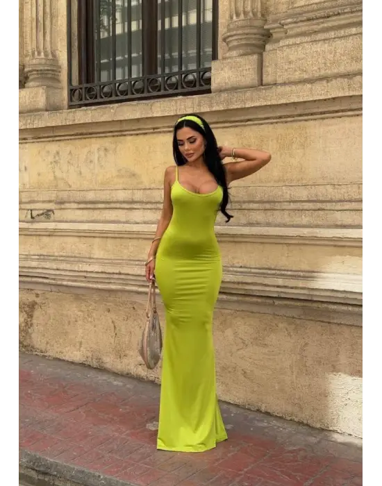 Omarı Deniz İncisi Balık Desenli Elbise