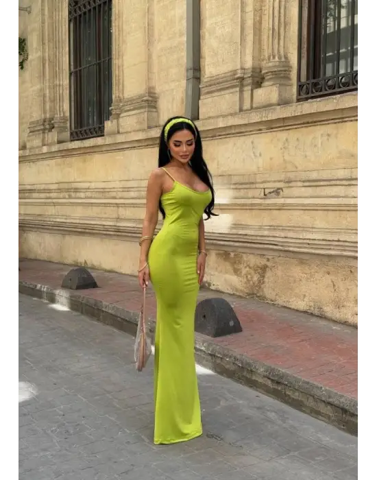 Omarı Deniz İncisi Balık Desenli Elbise