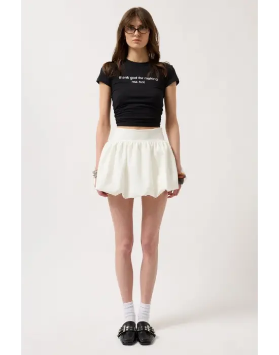 Balon Detay Mini Etek