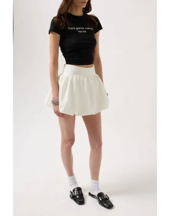 Balon Detay Mini Etek