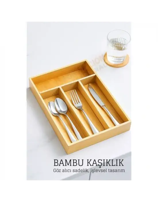 Bambu Çekmece İçi Kaşıklık Organizer