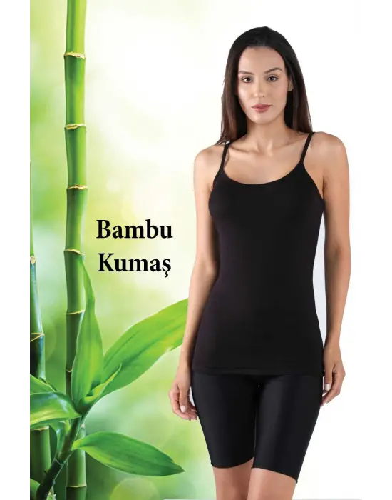 Bambu Kadın Askılı Atlet Beyaz