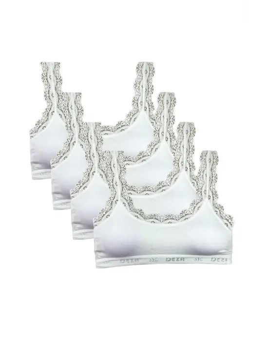 Omarı Dantel Nakış İşlemeli Bambu Kadın Büstiyer