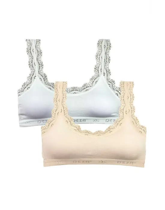 Omarı Bambu Kadın Büstiyer Dantel Nakış İşlemeli Pedli