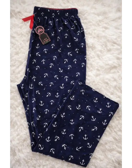 Bambu Likralı Ring Viskon Battal Beden Pijama Altı 6020