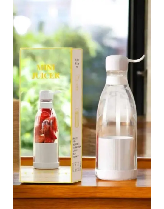 Bardak Blender Smoothie Meyve Sıkacağı Şarjlı Cam Taşınabilir