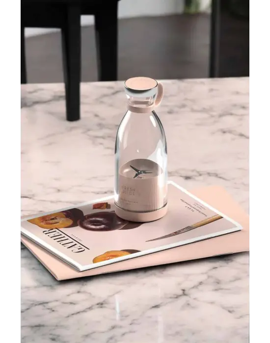 Bardak Blender Smoothie Meyve Sıkacağı Şarjlı Cam Taşınabilir