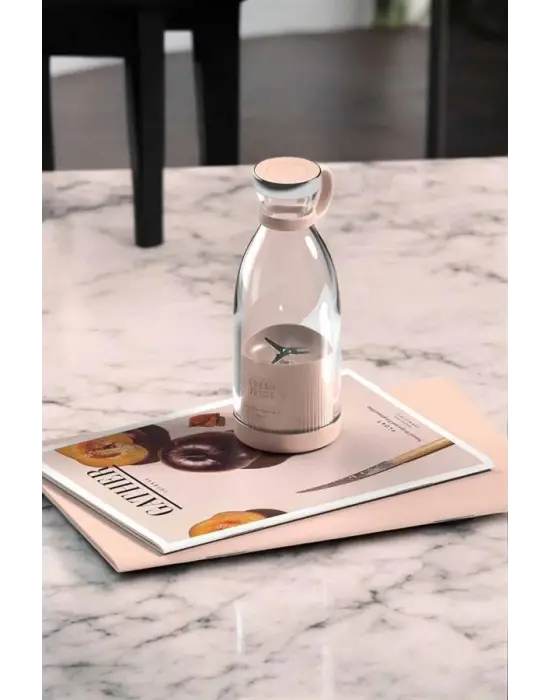 Bardak Blender Smoothie Meyve Sıkacağı Şarjlı Cam Taşınabilir