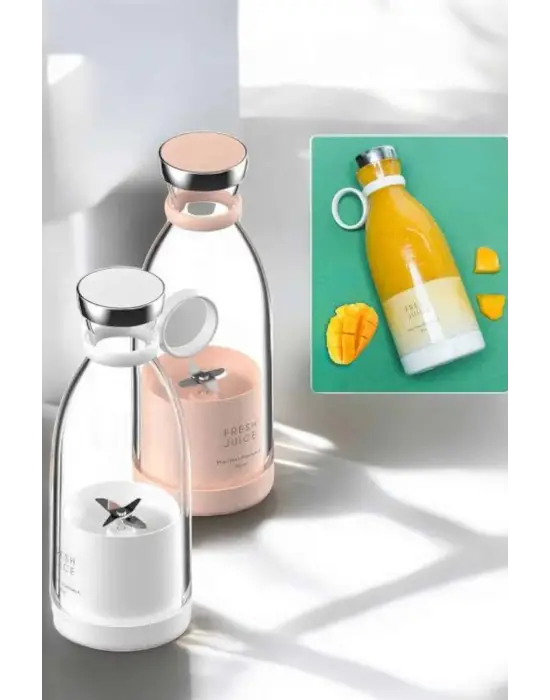 Bardak Blender Smoothie Meyve Sıkacağı Şarjlı Cam Taşınabilir