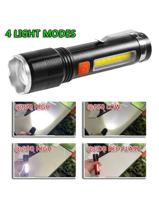 Baretta Br-85 Xhp50 Led 5 Fonksiyonlu Şarjlı El Feneri