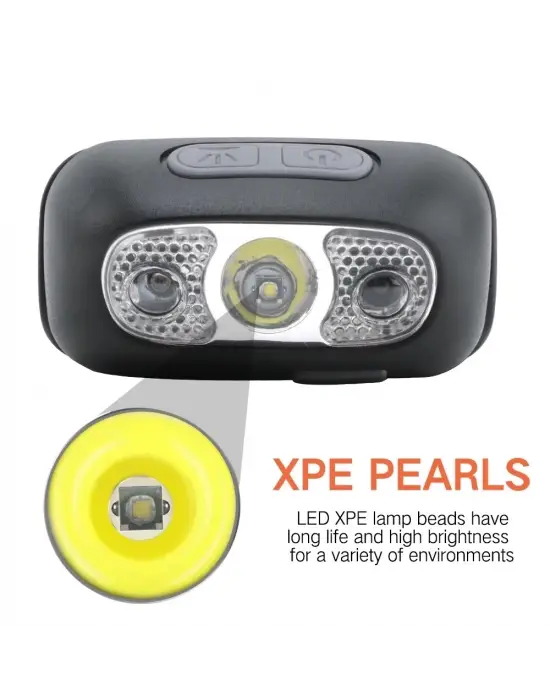 Baretta Brt61 Xpe Pearls Led Hareket Sensörlü Mini Usb Şarjlı Kafa Feneri