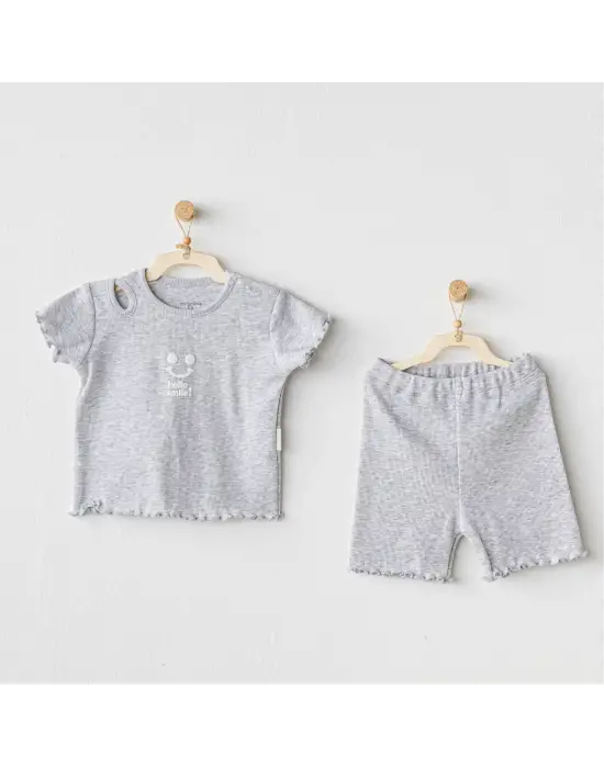 Basic 2li Takım Grey Melange